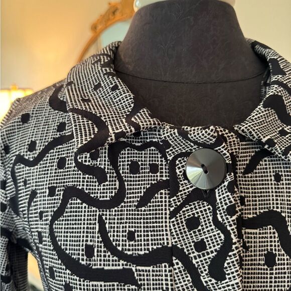 Andria Leiu collection black-and-white blazer size medium - Picture 3 of 6